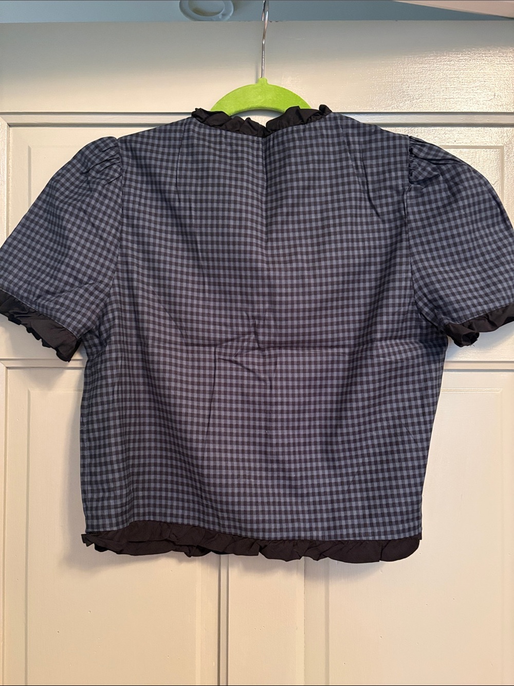reformation bess top in black check cotton size XS - Picture 5 of 5